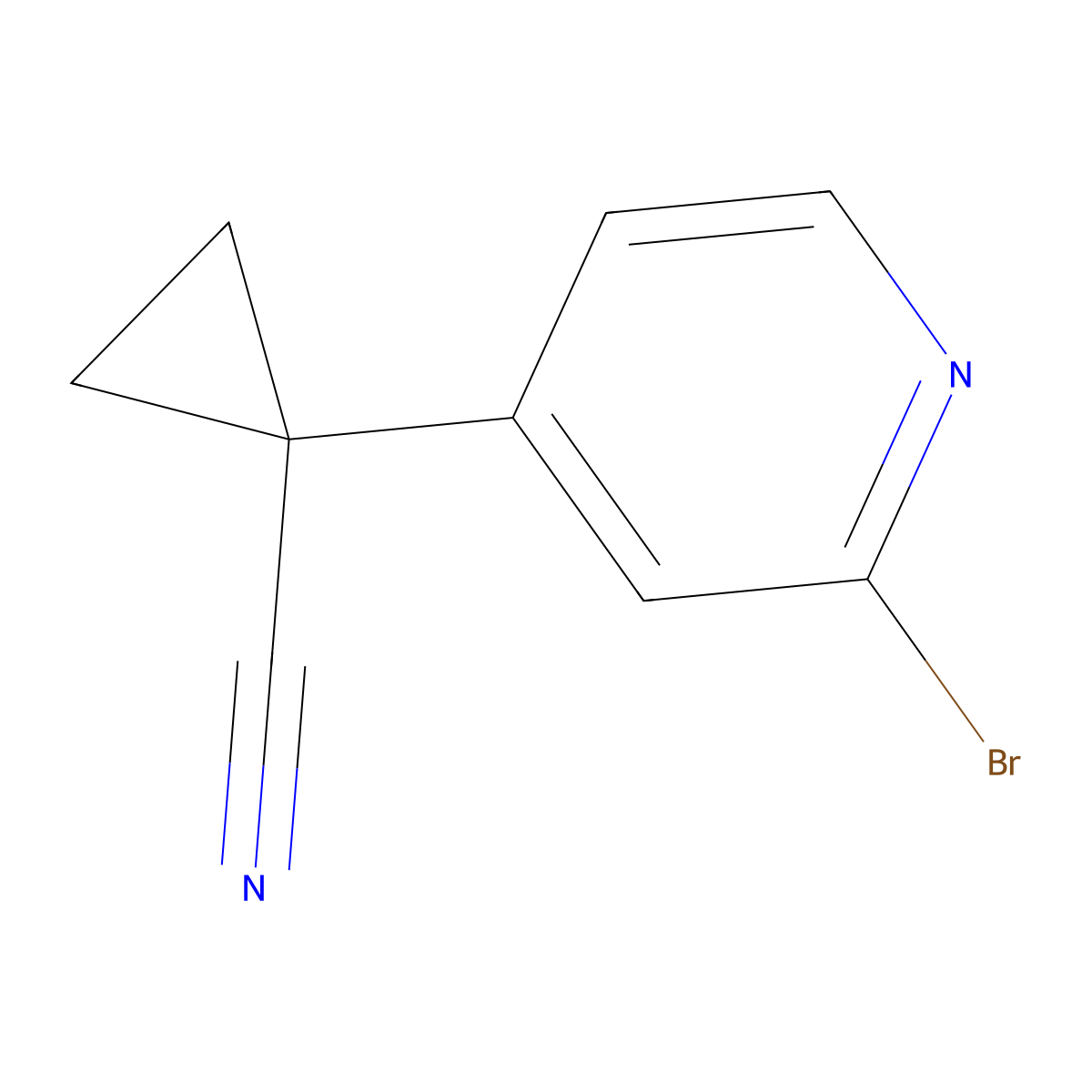 1-(2-Bromopyridin-4-YL)cyclopropanecarbonitrile molecular structure, CAS 1279815-46-1