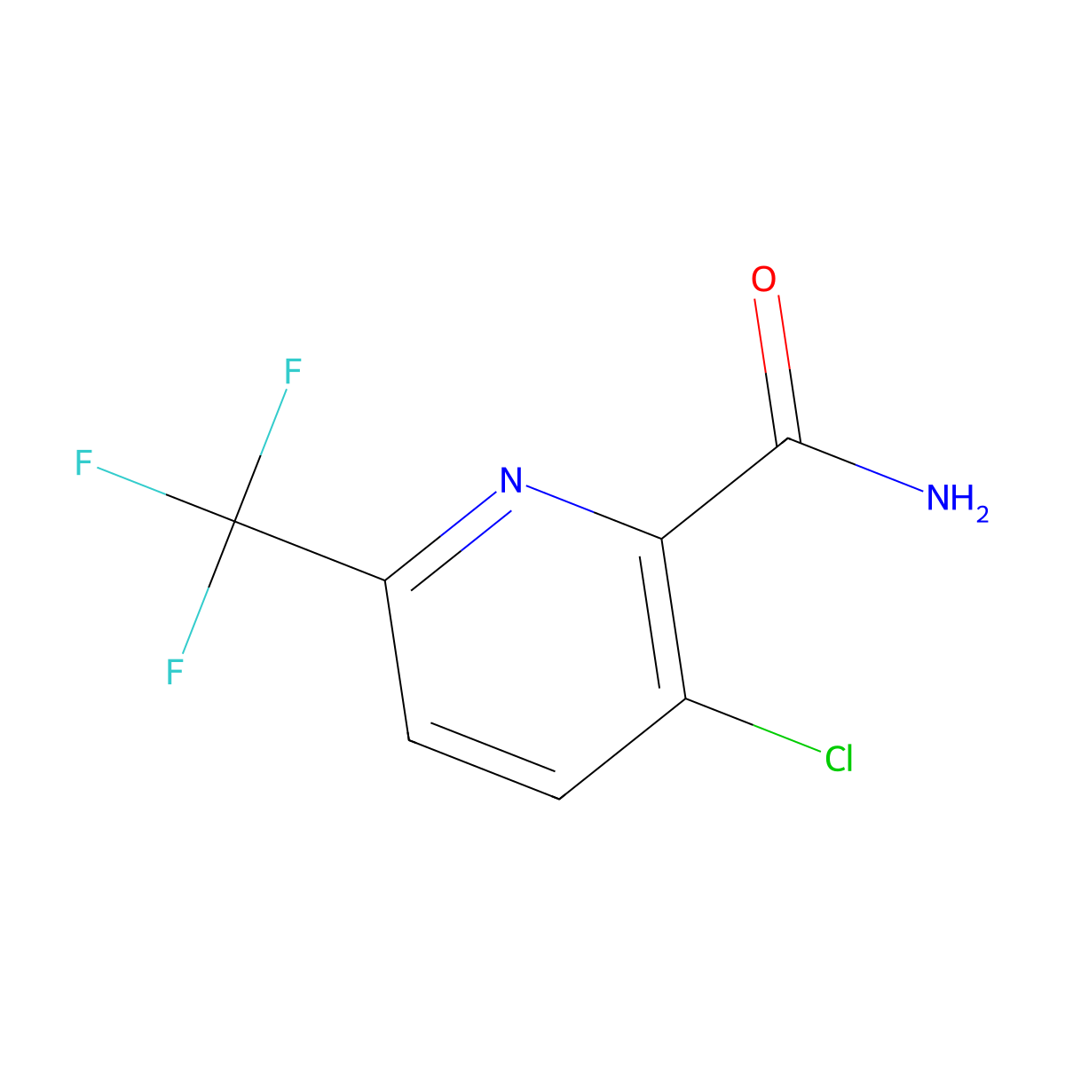 3-Chloro-6-(trifluoromethyl)picolinamide molecular structure, CAS 1279815-47-2