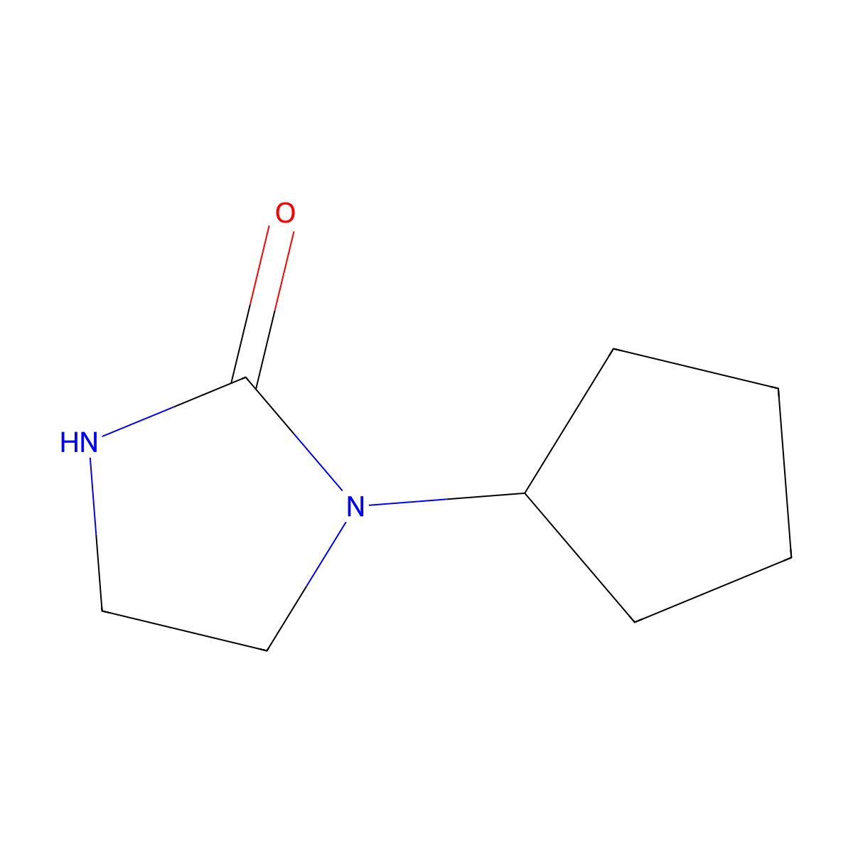 1-Cyclopentylimidazolidin-2-one molecular structure, CAS 1279815-55-2