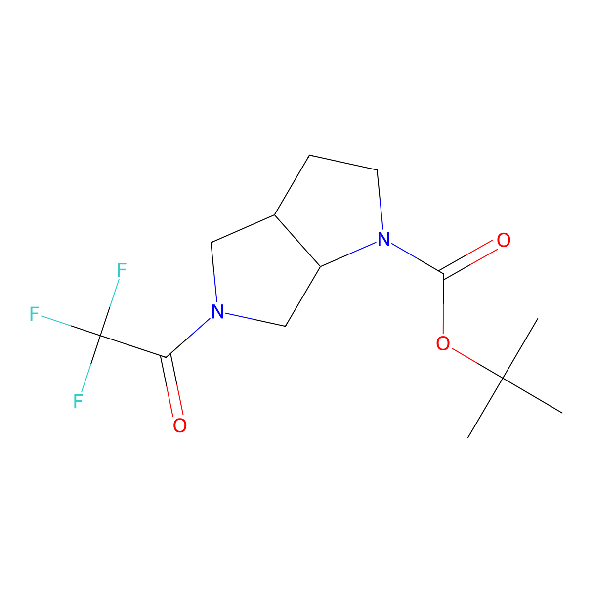 tert-butyl 5-(2,2,2-trifluoroacetyl)hexahydropyrrolo[3,4-b]pyrrole-1(2H)-carboxylate molecular structure, CAS 1279815-99-4