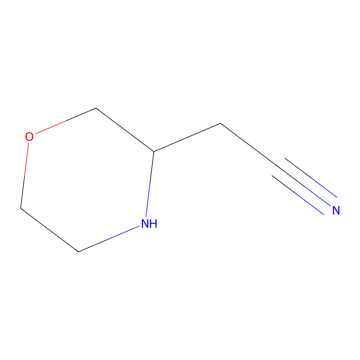 2-(Morpholin-3-yl)acetonitrile molecular structure, CAS 1279816-89-5