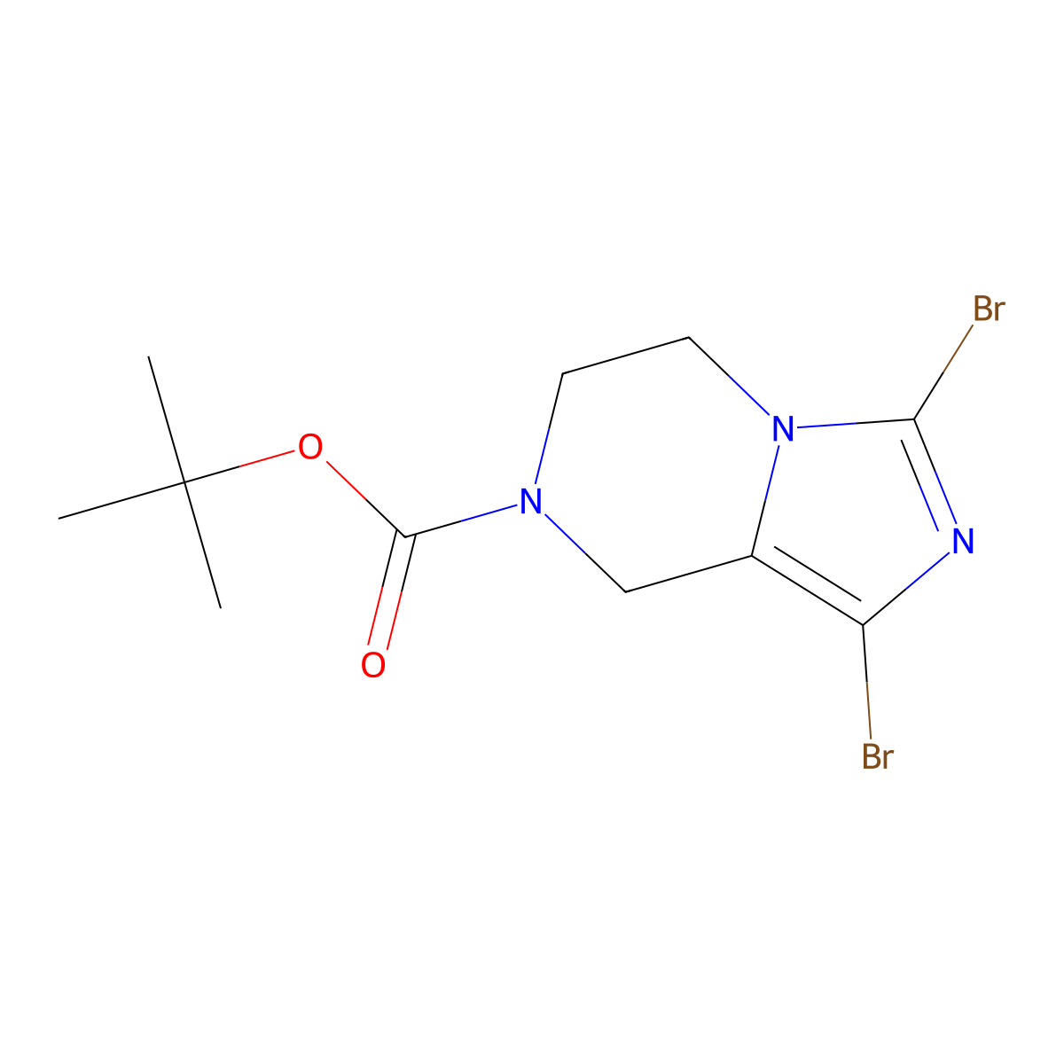 tert-Butyl 1,3-dibromo-5,6-dihydroimidazo[1,5-a]pyrazine-7(8H)-carboxylate molecular structure, CAS 1279818-88-0
