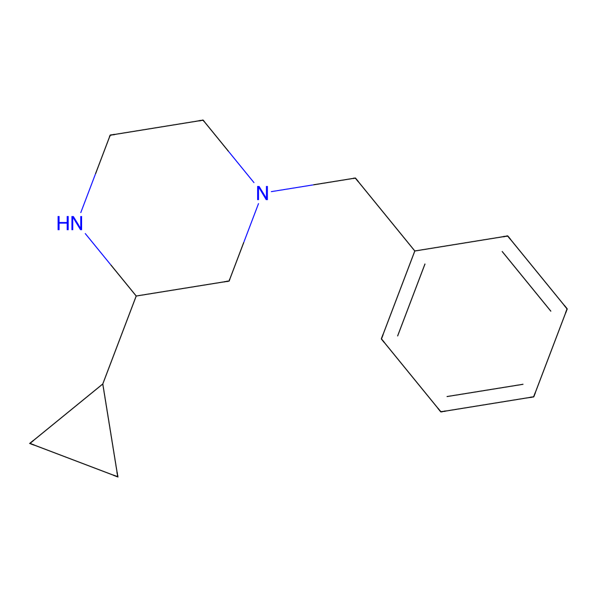 1-Benzyl-3-cyclopropylpiperazine molecular structure, CAS 1279820-72-2