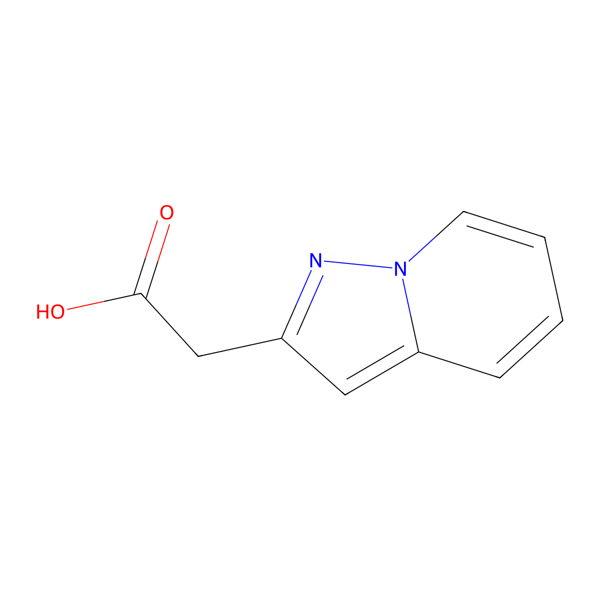 Pyrazolo[1,5-a]pyridine-2-acetic acid molecular structure, CAS 1279821-25-8