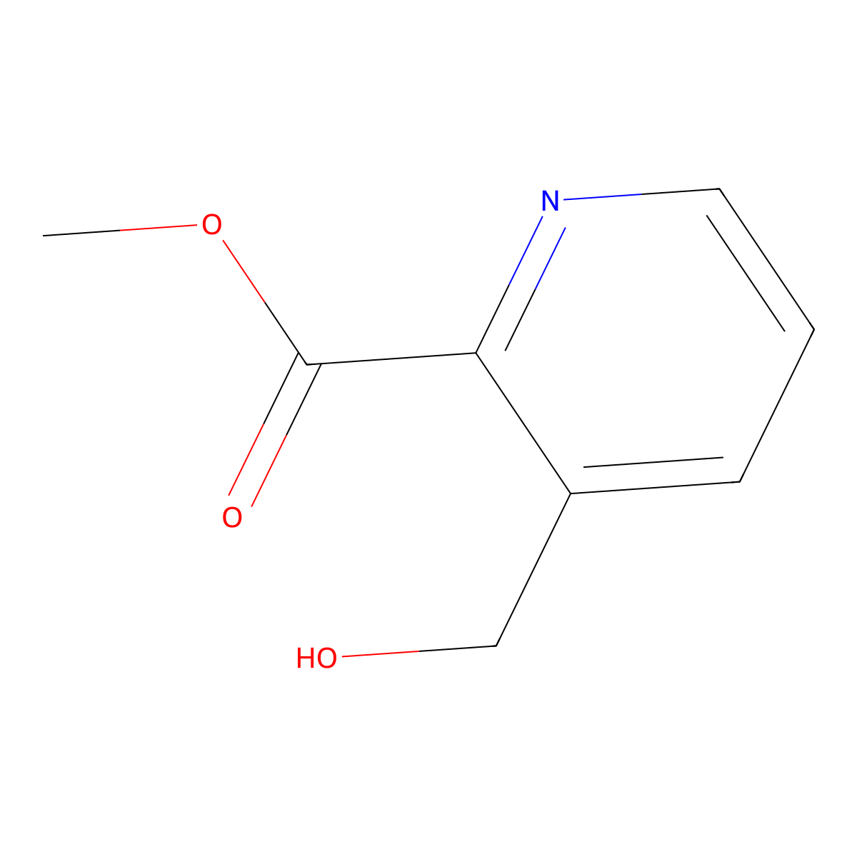 Methyl 3-(hydroxymethyl)pyridine-2-carboxylate molecular structure, CAS 1279821-42-9