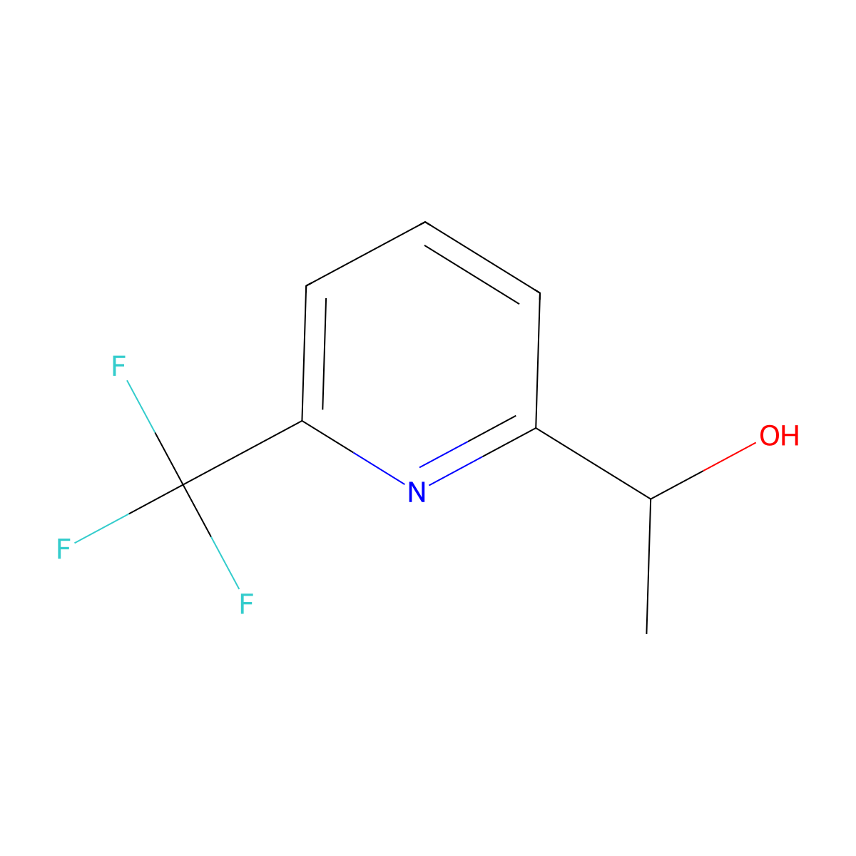 1-(6-(Trifluoromethyl)pyridin-2-yl)ethanol molecular structure, CAS 1279822-21-7