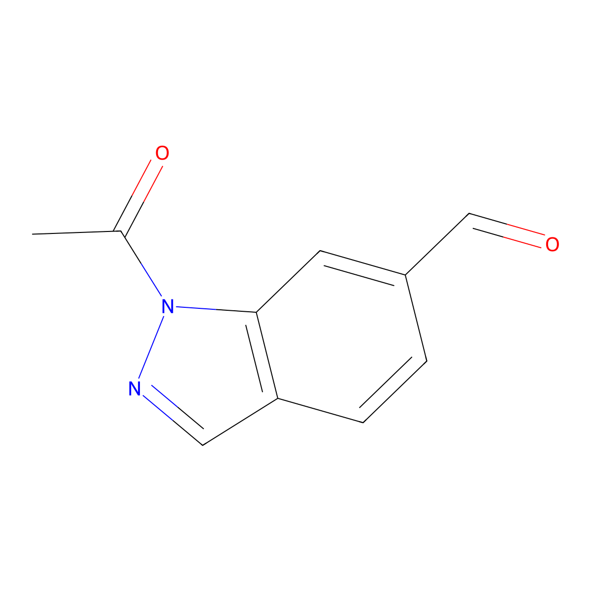 1-Acetyl-1H-indazole-6-carbaldehyde molecular structure, CAS 1279822-42-2