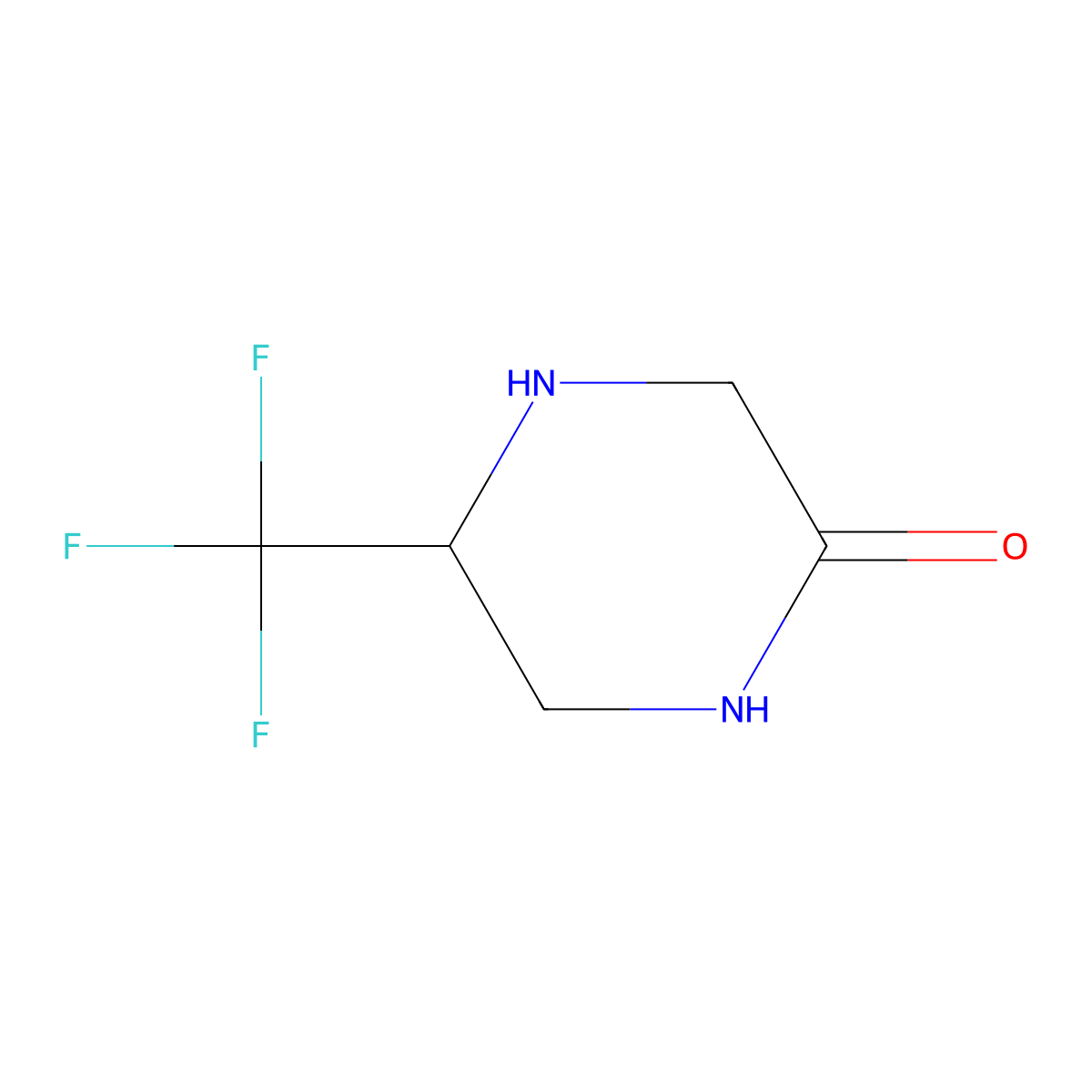 5-(Trifluoromethyl)piperazin-2-one molecular structure, CAS 1279822-56-8