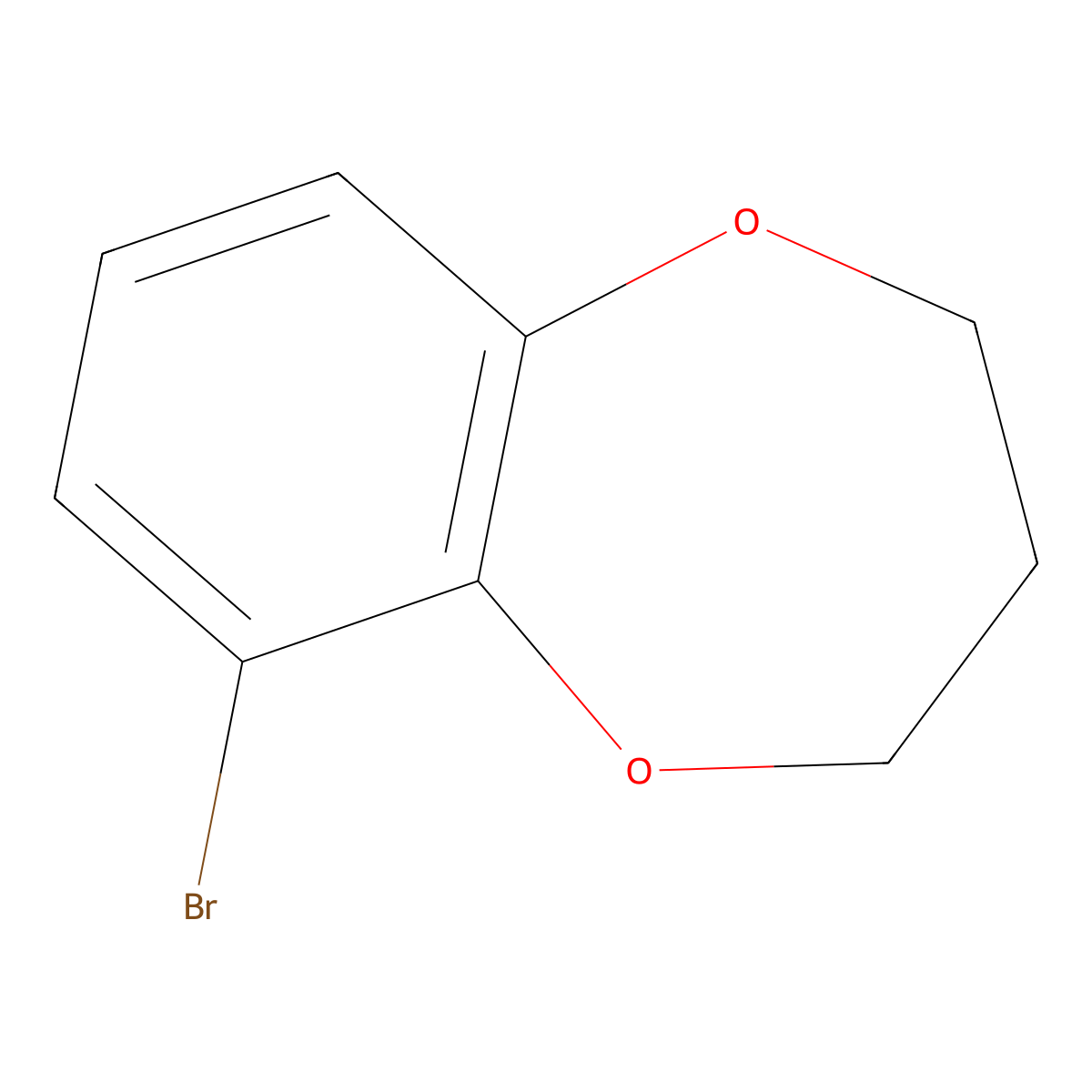 6-Bromo-3,4-dihydro-2H-1,5-benzodioxepine molecular structure, CAS 1279822-61-5