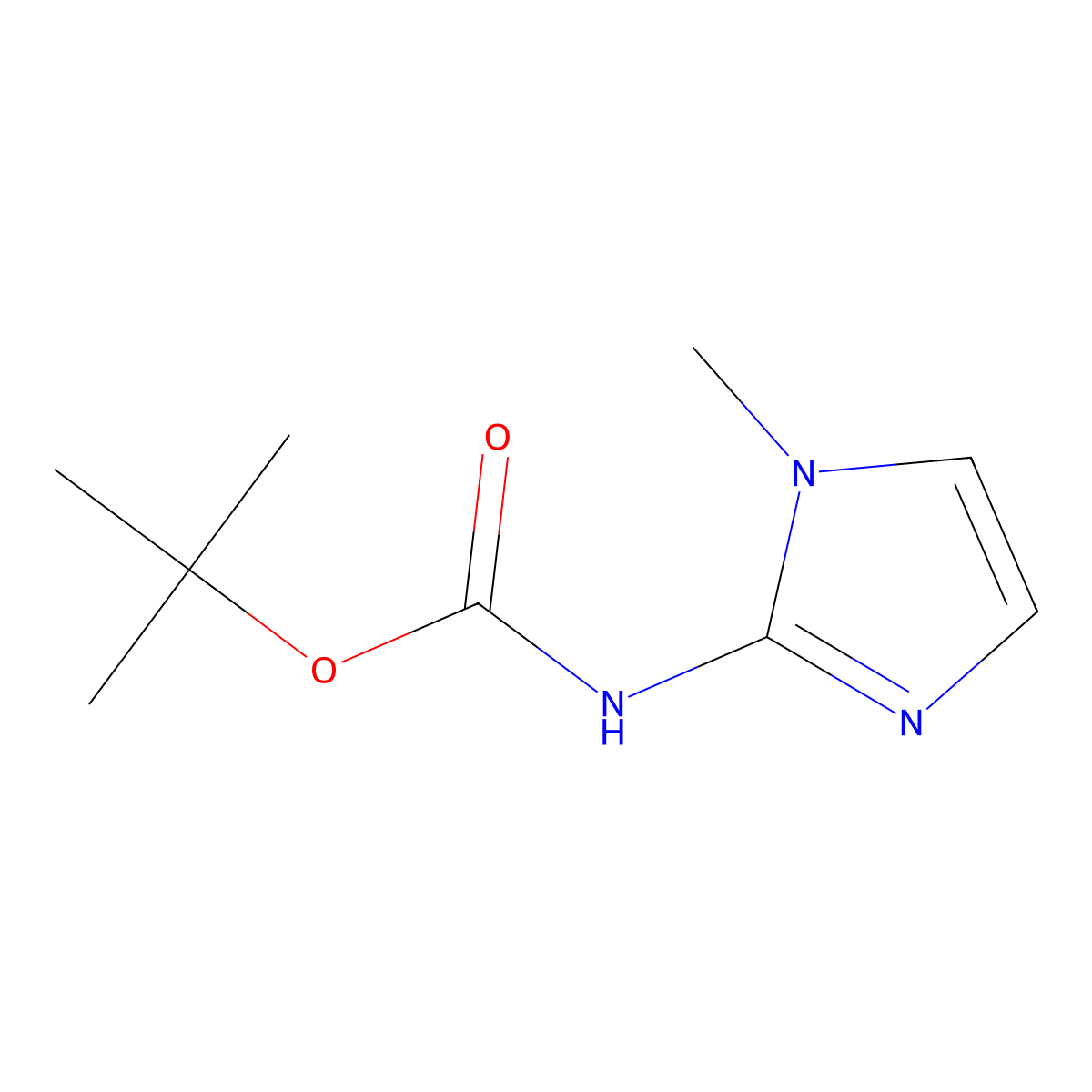 tert-Butyl (1-methyl-1H-imidazol-2-yl)carbamate molecular structure, CAS 1279822-69-3