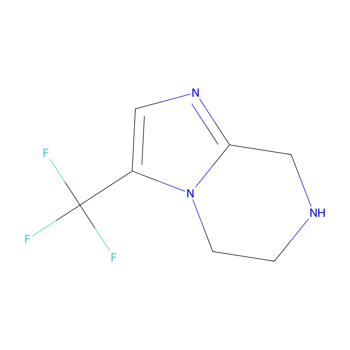 3-(Trifluoromethyl)-5,6,7,8-tetrahydroimidazo[1,2-a]pyrazine molecular structure, CAS 1279829-21-8