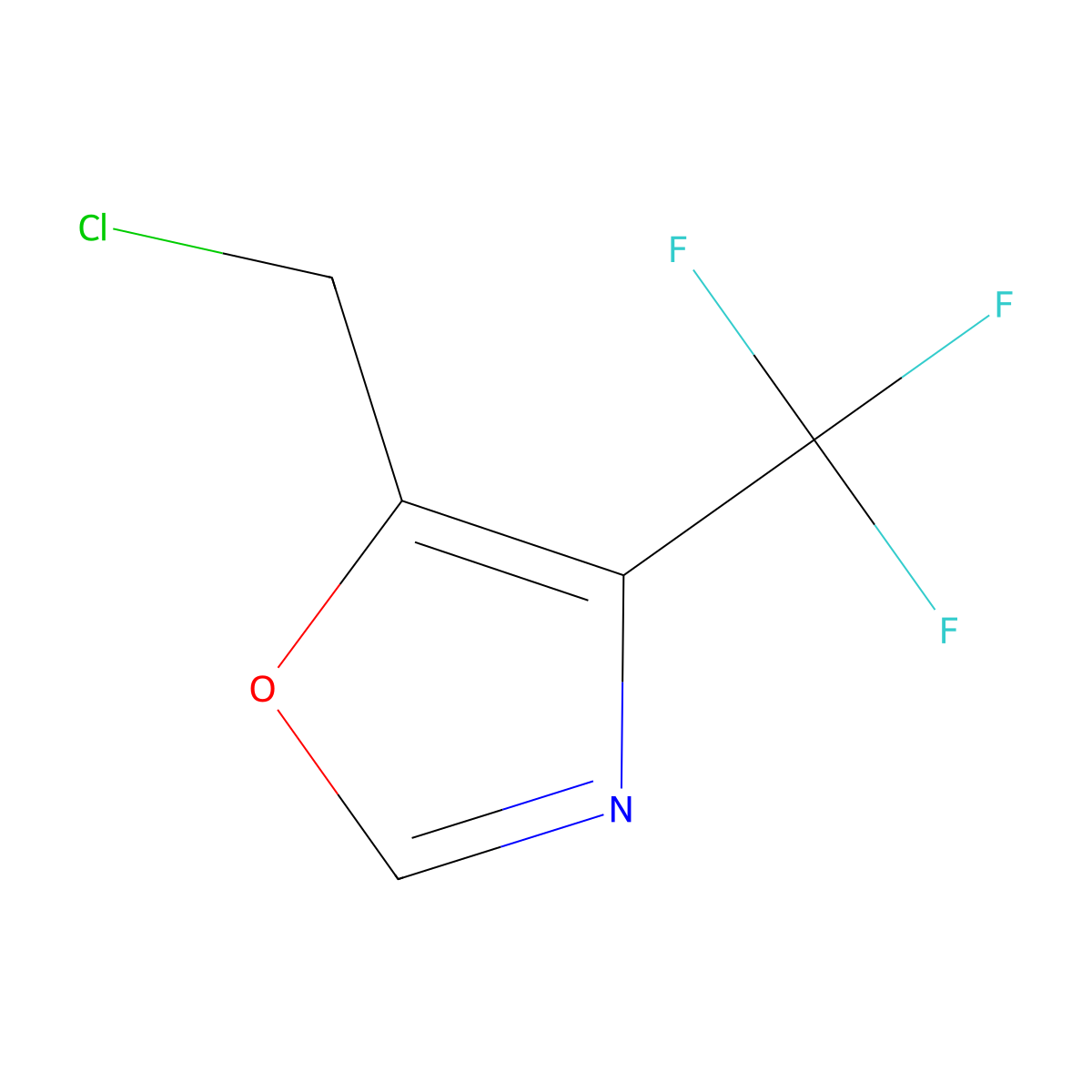 5-(Chloromethyl)-4-(trifluoromethyl)oxazole molecular structure, CAS 1279834-92-2