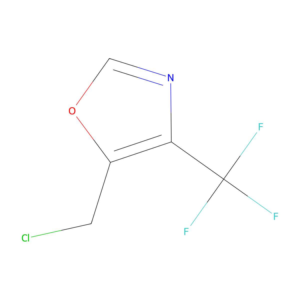 5-(Chloromethyl)-4-(trifluoromethyl)oxazole molecular structure, CAS 1279834-92-2