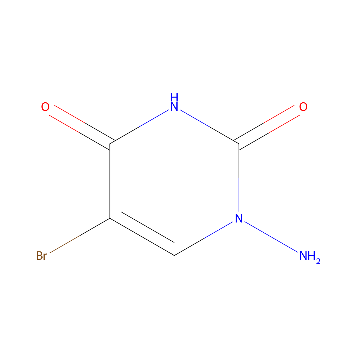 1-Amino-5-bromouracil molecular structure, CAS 127984-93-4