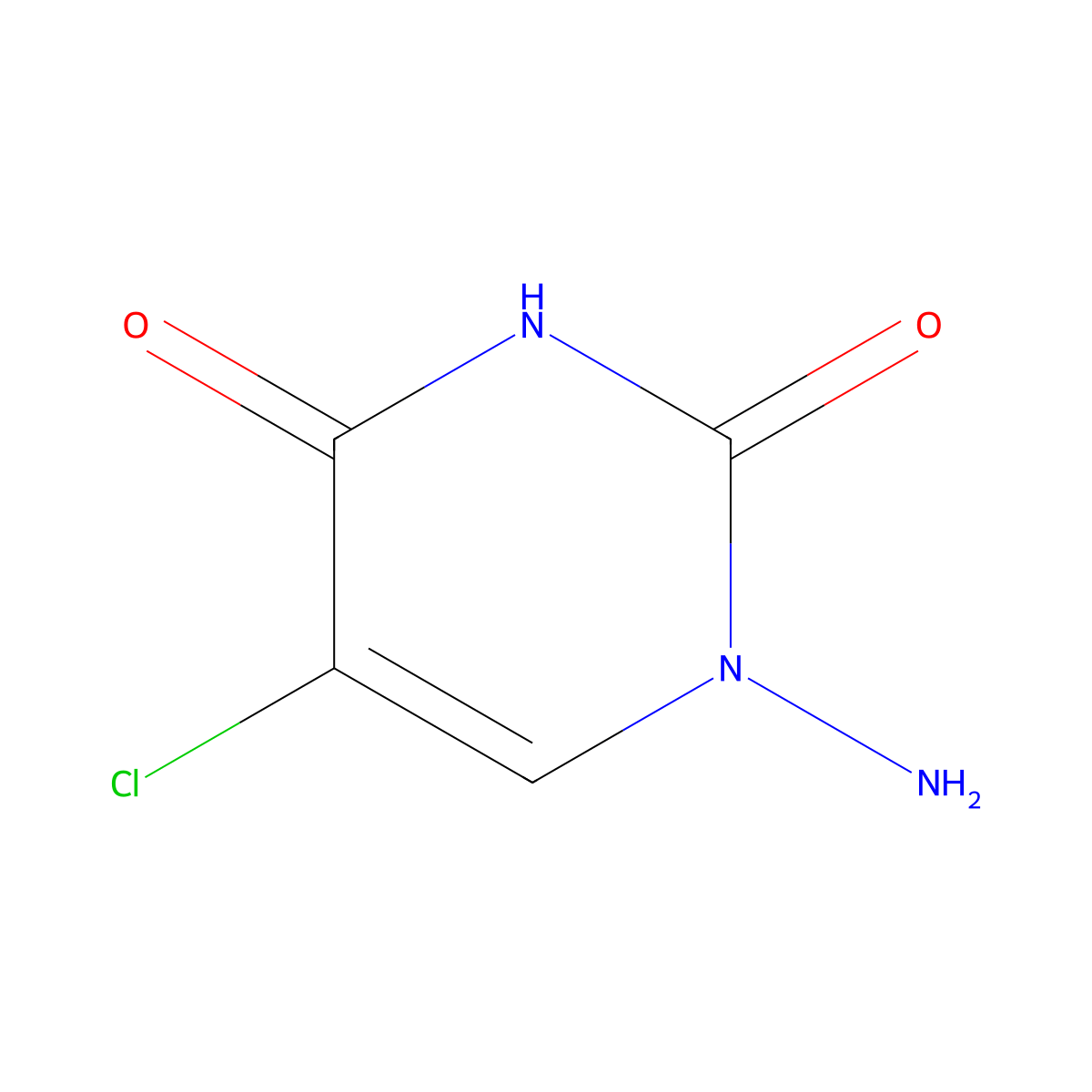 2,4(1H,3H)-Pyrimidinedione, 1-amino-5-chloro- molecular structure, CAS 127984-94-5