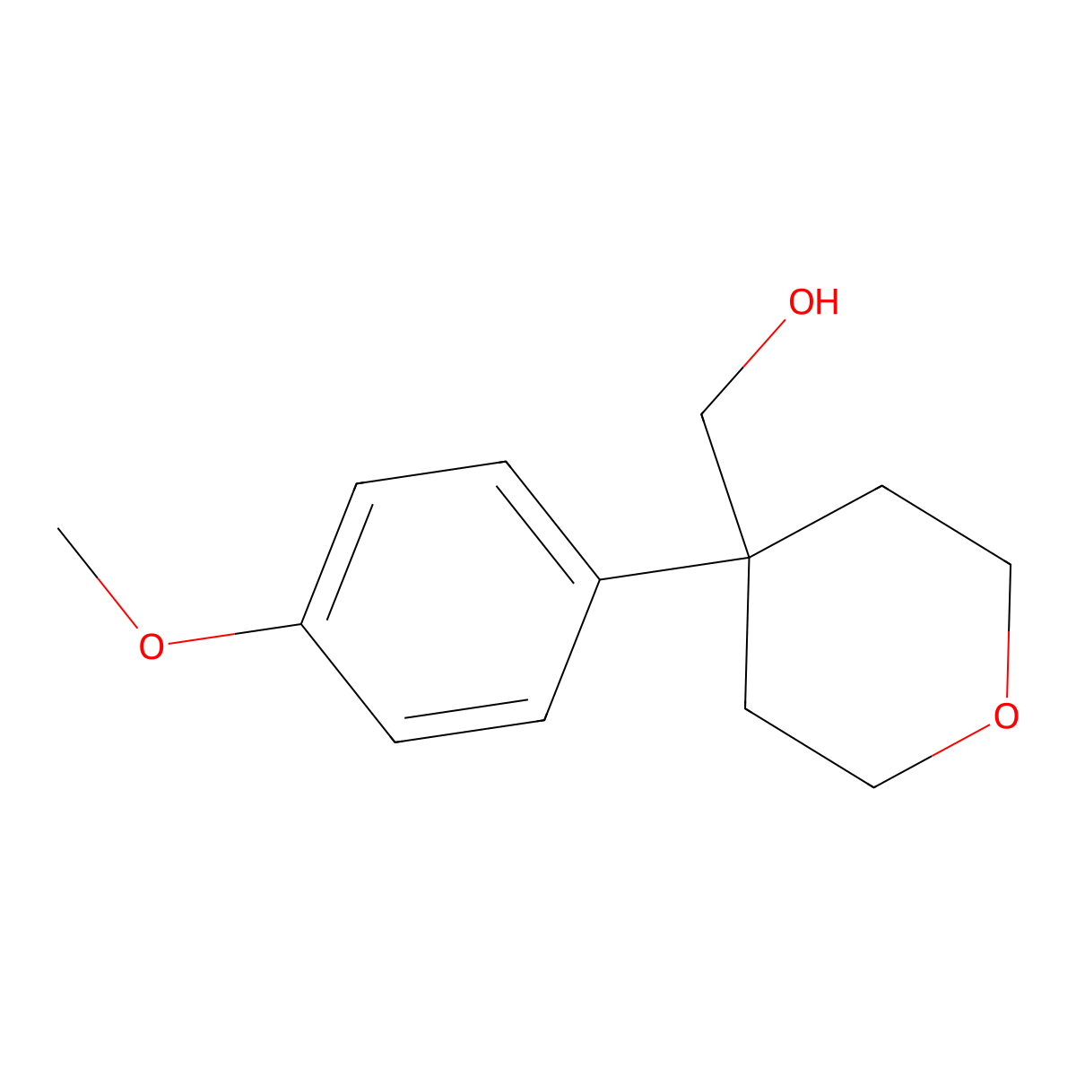 [4-(4-Methoxyphenyl)oxan-4-yl]methanol molecular structure, CAS 1279840-97-9