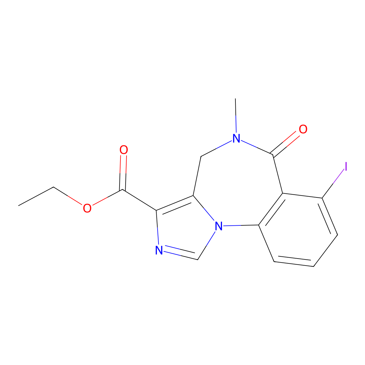 Iomazenil molecular structure, CAS 127985-21-1