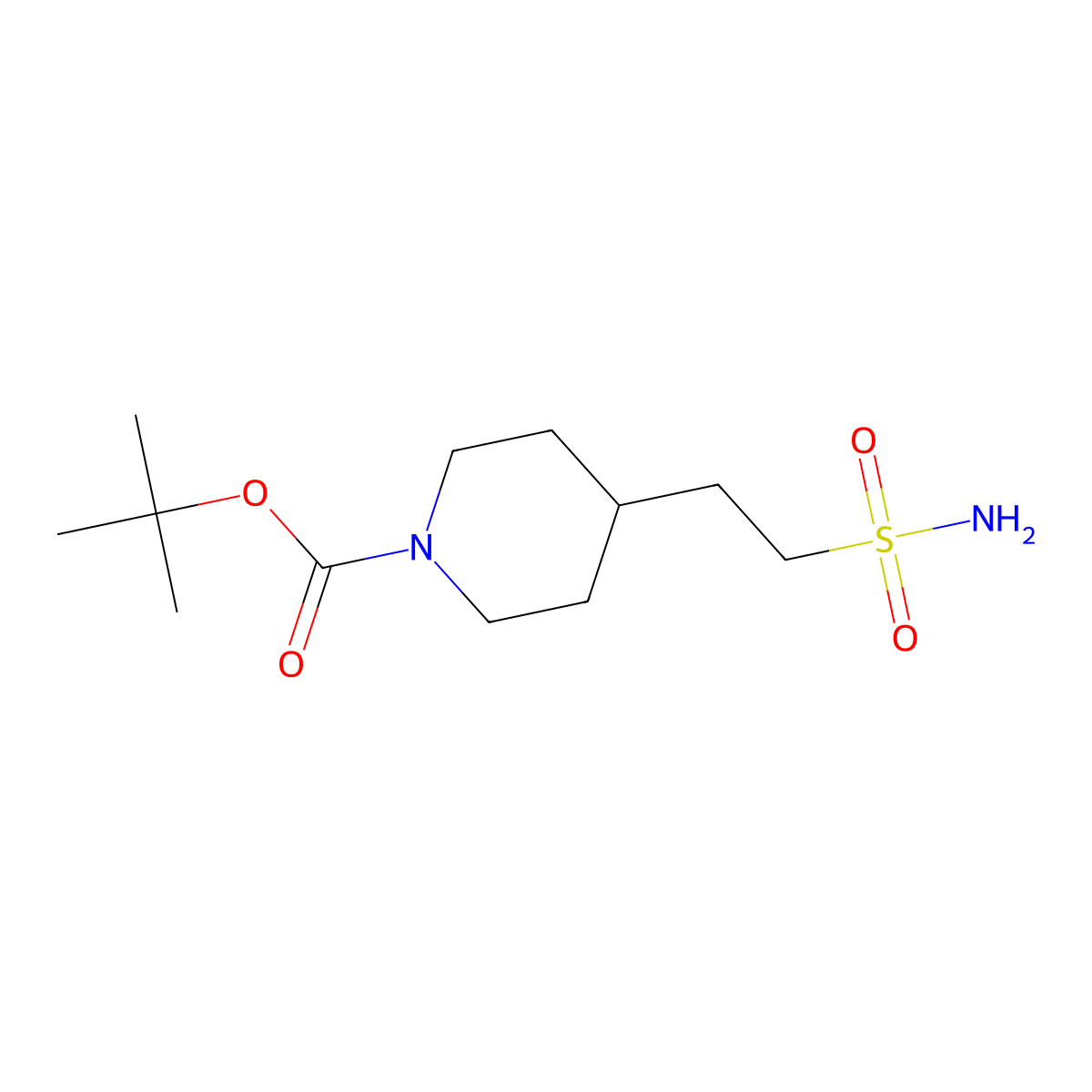Tert-butyl 4-(2-sulfamoylethyl)piperidine-1-carboxylate molecular structure, CAS 1279851-45-4