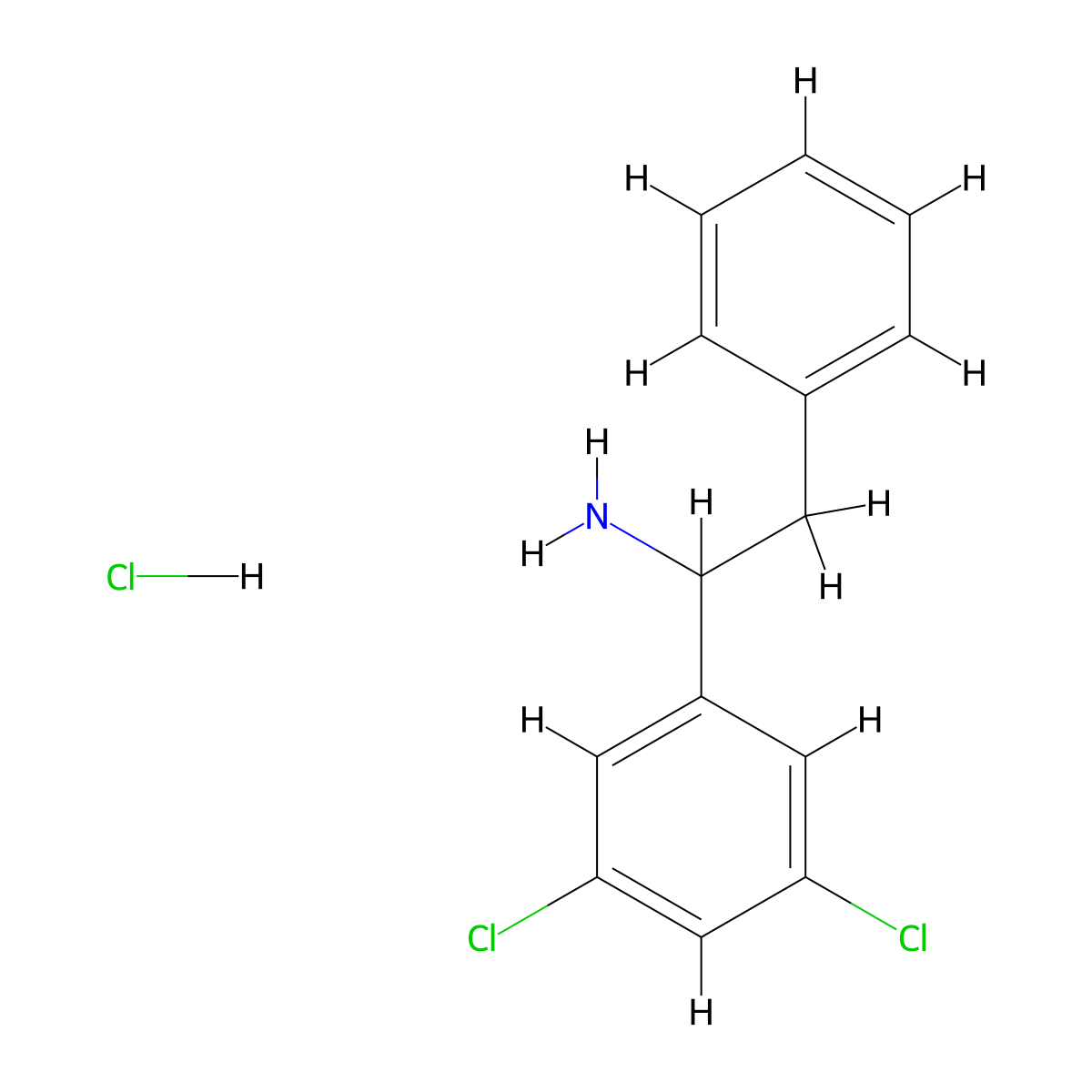 1-(3,5-Dichlorophenyl)-2-phenylethan-1-amine hydrochloride molecular structure, CAS 1279852-41-3