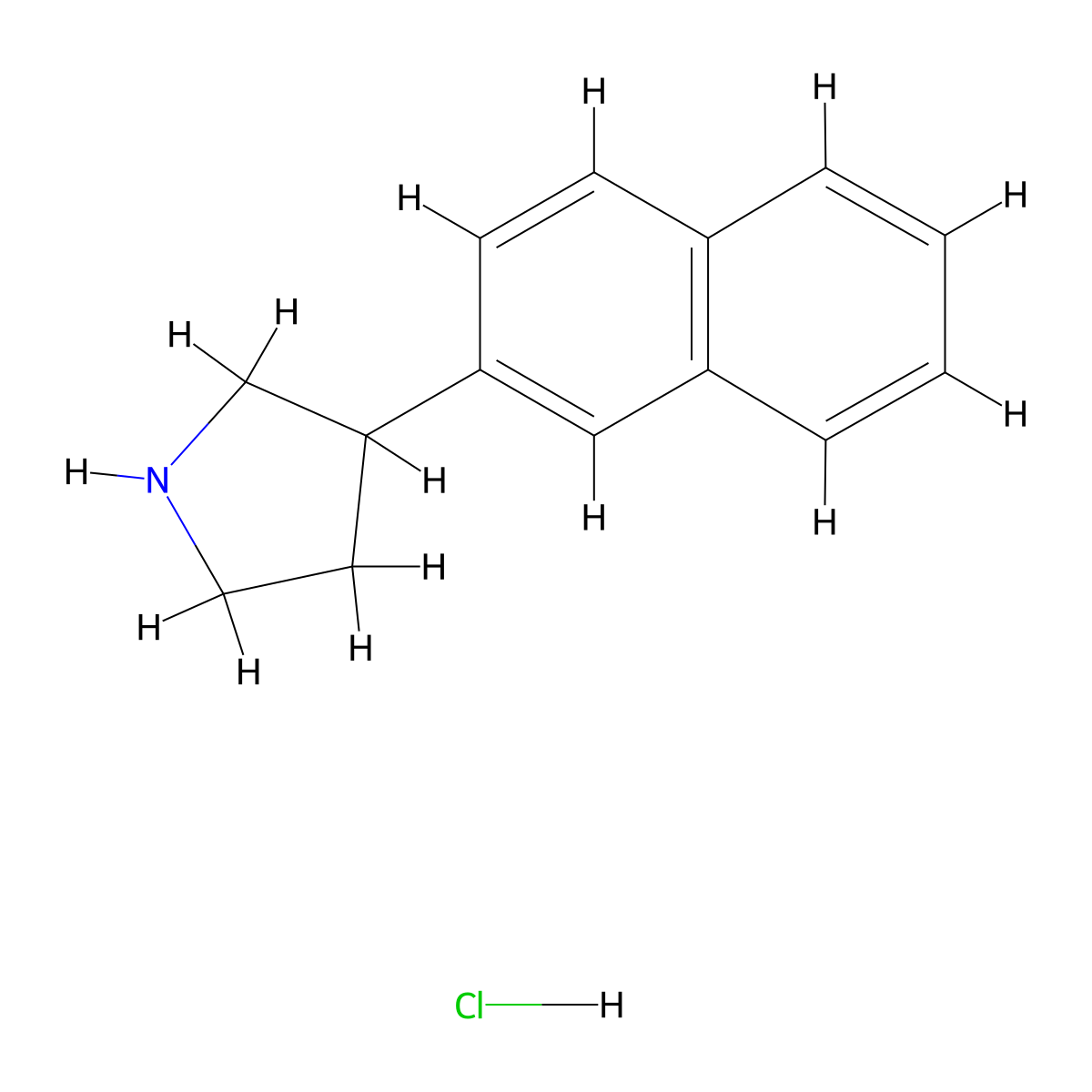 3-(Naphthalen-2-yl)pyrrolidine hydrochloride molecular structure, CAS 1279855-17-2