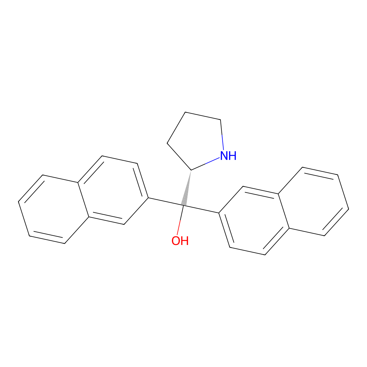 (S)-Di(naphthalen-2-yl)(pyrrolidin-2-yl)methanol molecular structure, CAS 127986-84-9