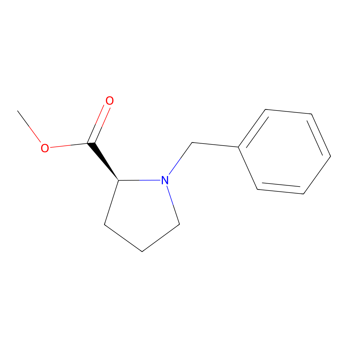 (S)-methyl 1-benzylpyrrolidine-2-carboxylate molecular structure, CAS 127986-89-4