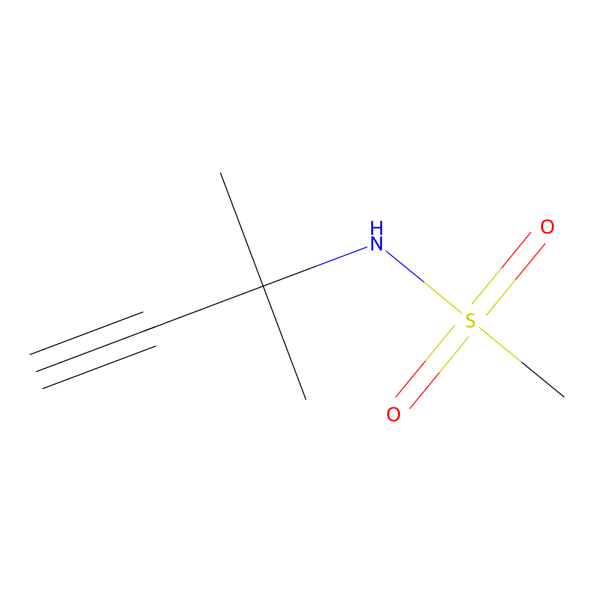 N-(2-methylbut-3-yn-2-yl)methanesulfonamide molecular structure, CAS 1279876-13-9