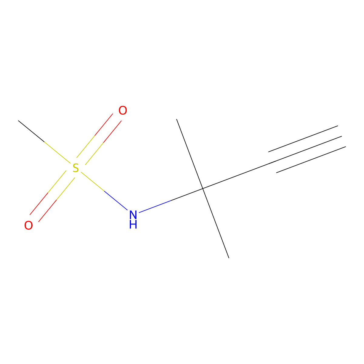 N-(2-methylbut-3-yn-2-yl)methanesulfonamide molecular structure, CAS 1279876-13-9