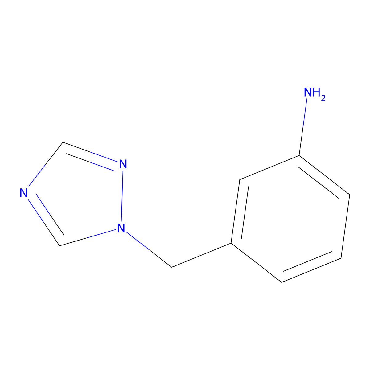 3-[(1H-1,2,4-triazol-1-yl)methyl]aniline molecular structure, CAS 127988-22-1
