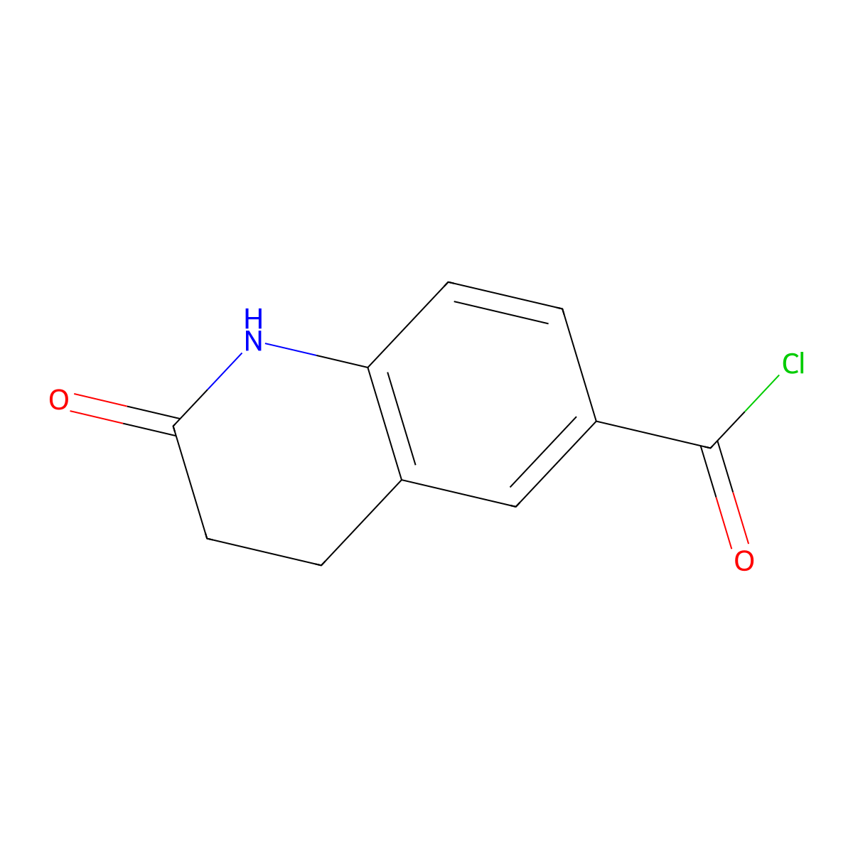 2-Oxo-1,2,3,4-tetrahydroquinoline-6-carbonyl chloride molecular structure, CAS 1279882-34-6