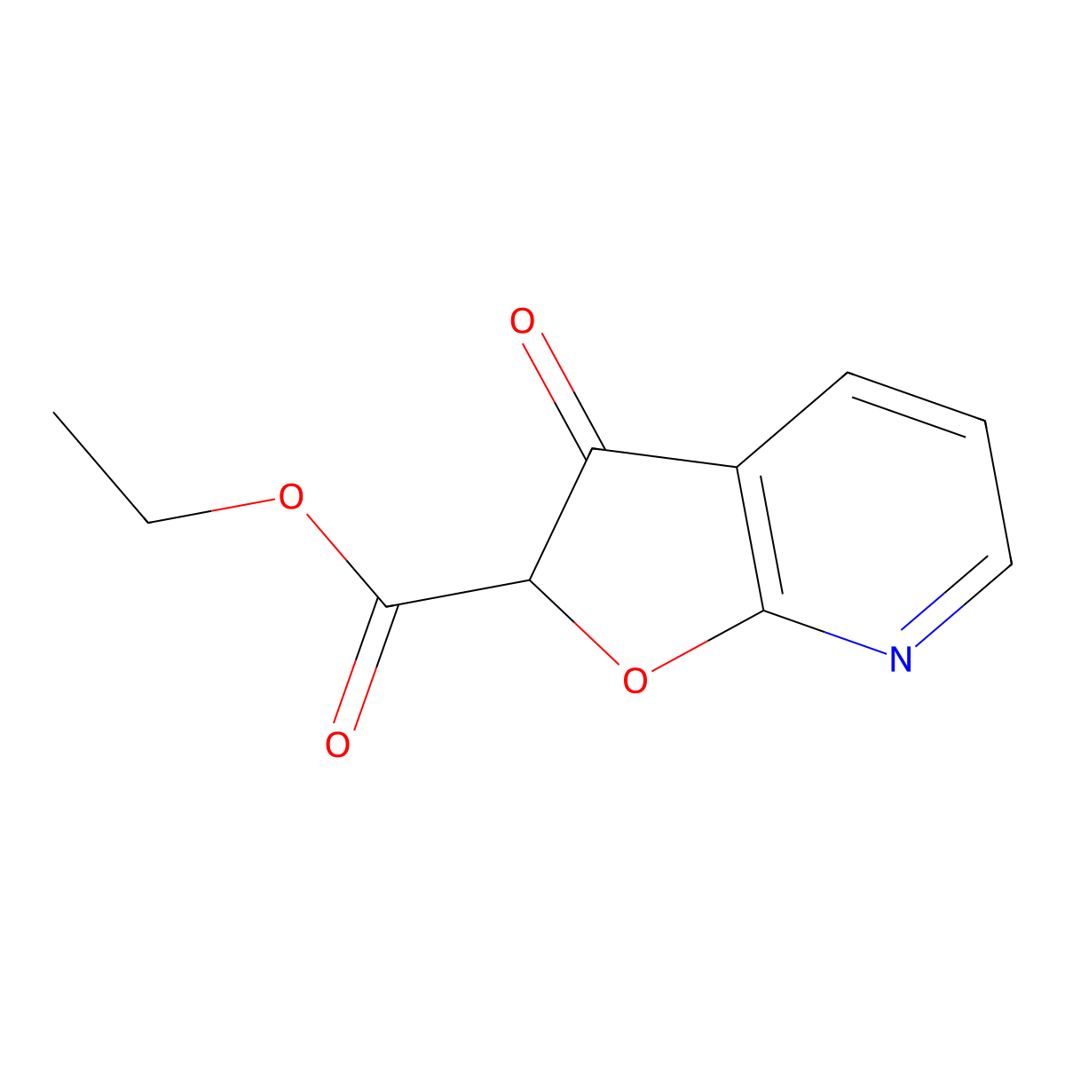 Ethyl 3-oxo-2,3-dihydrofuro[2,3-b]pyridine-2-carboxylate molecular structure, CAS 1279893-97-8
