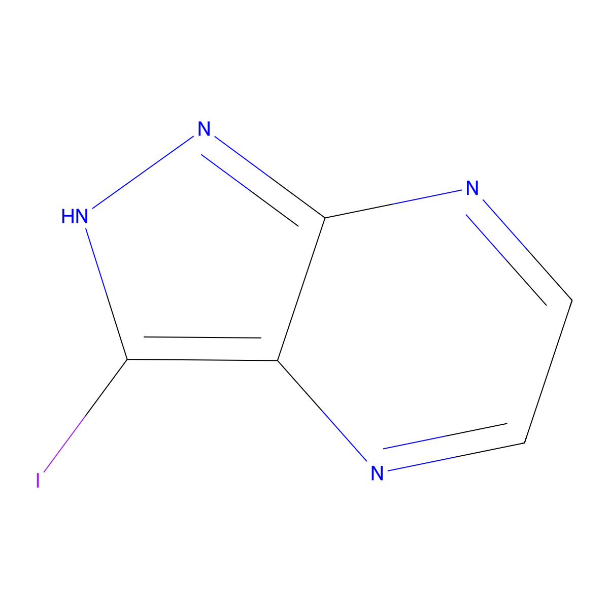 3-Iodo-1H-pyrazolo[3,4-b]pyrazine molecular structure, CAS 1279894-07-3