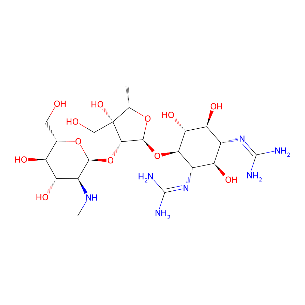 Dihydrostreptomycin molecular structure, CAS 128-46-1