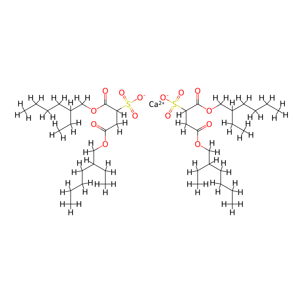 Docusate Calcium molecular structure, CAS 128-49-4