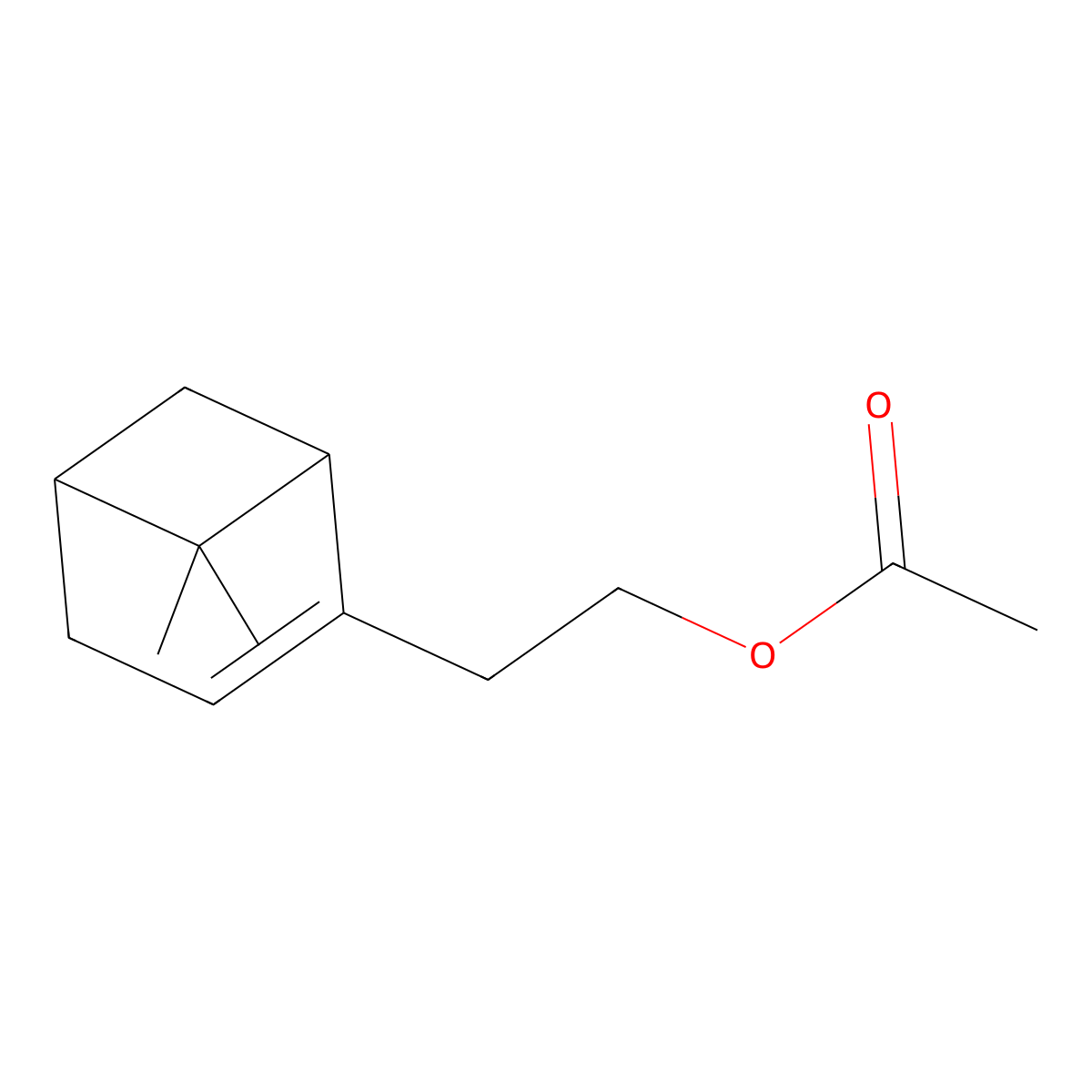 Nopyl acetate molecular structure, CAS 128-51-8