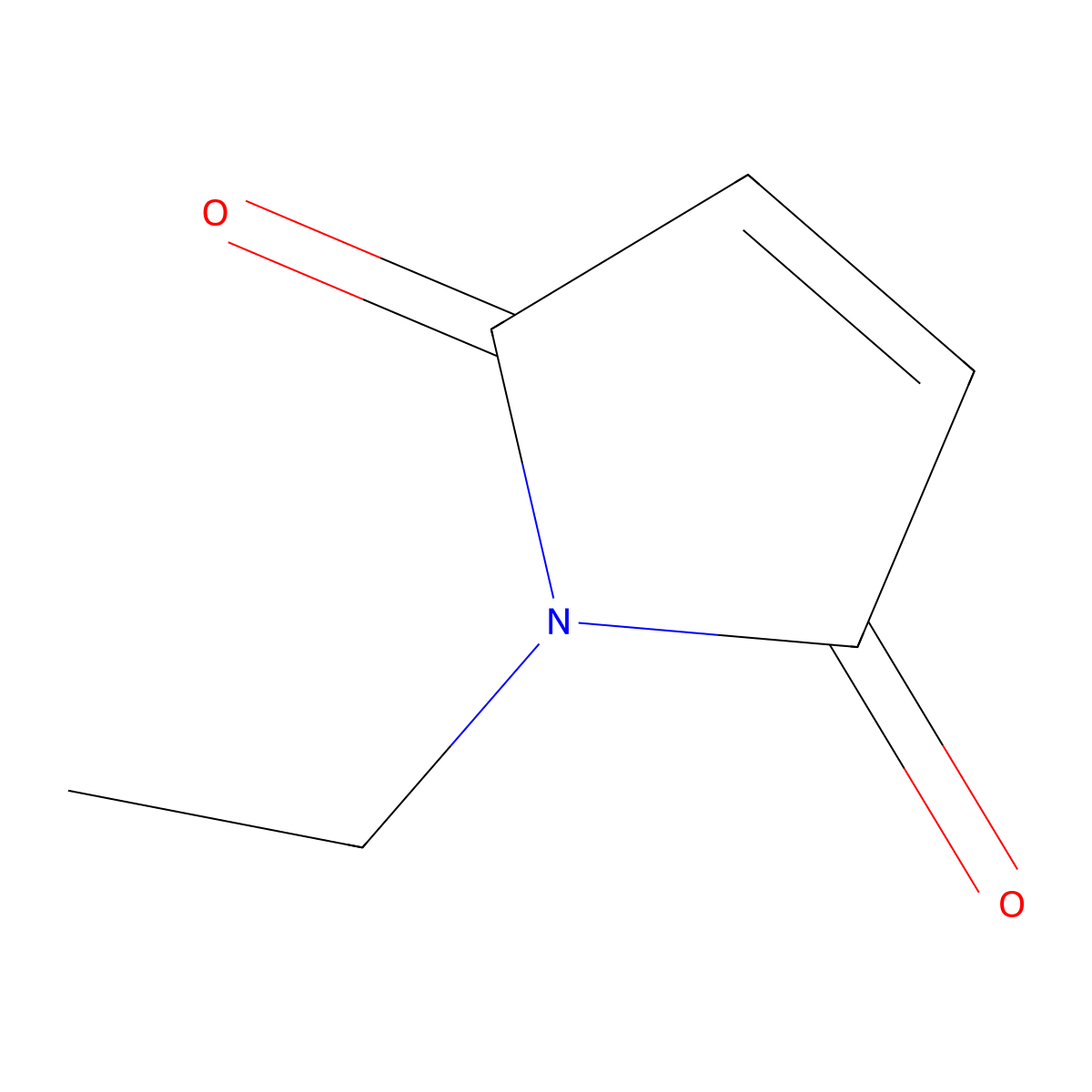 N-Ethylmaleimide molecular structure, CAS 128-53-0