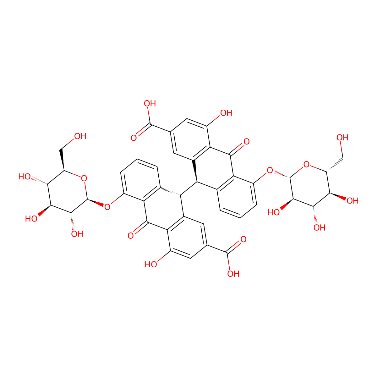 Sennoside B molecular structure, CAS 128-57-4