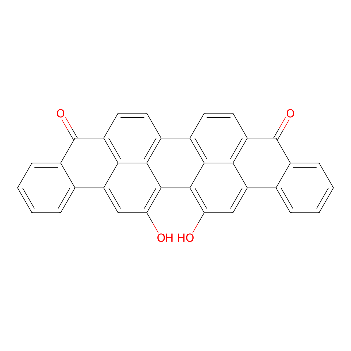 16,17-Dihydroxyviolanthrone molecular structure, CAS 128-59-6