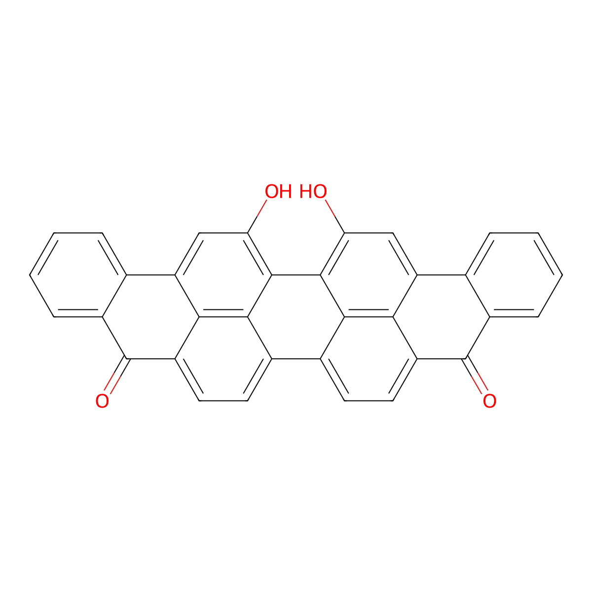 16,17-Dihydroxyviolanthrone molecular structure, CAS 128-59-6