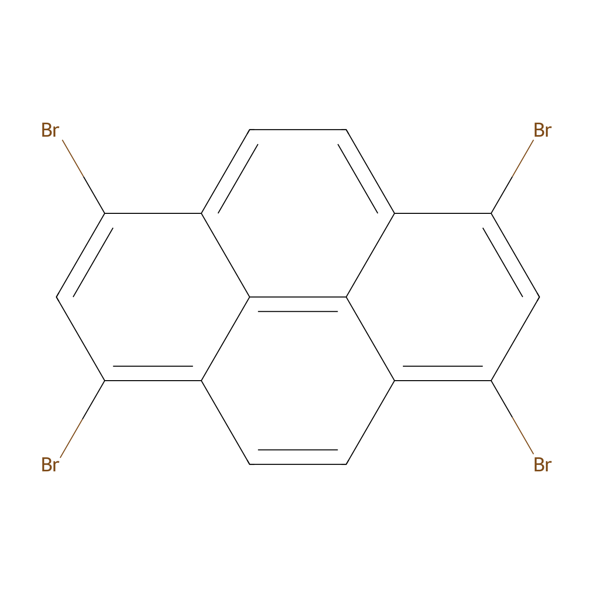 1,3,6,8-Tetrabromopyrene molecular structure, CAS 128-63-2
