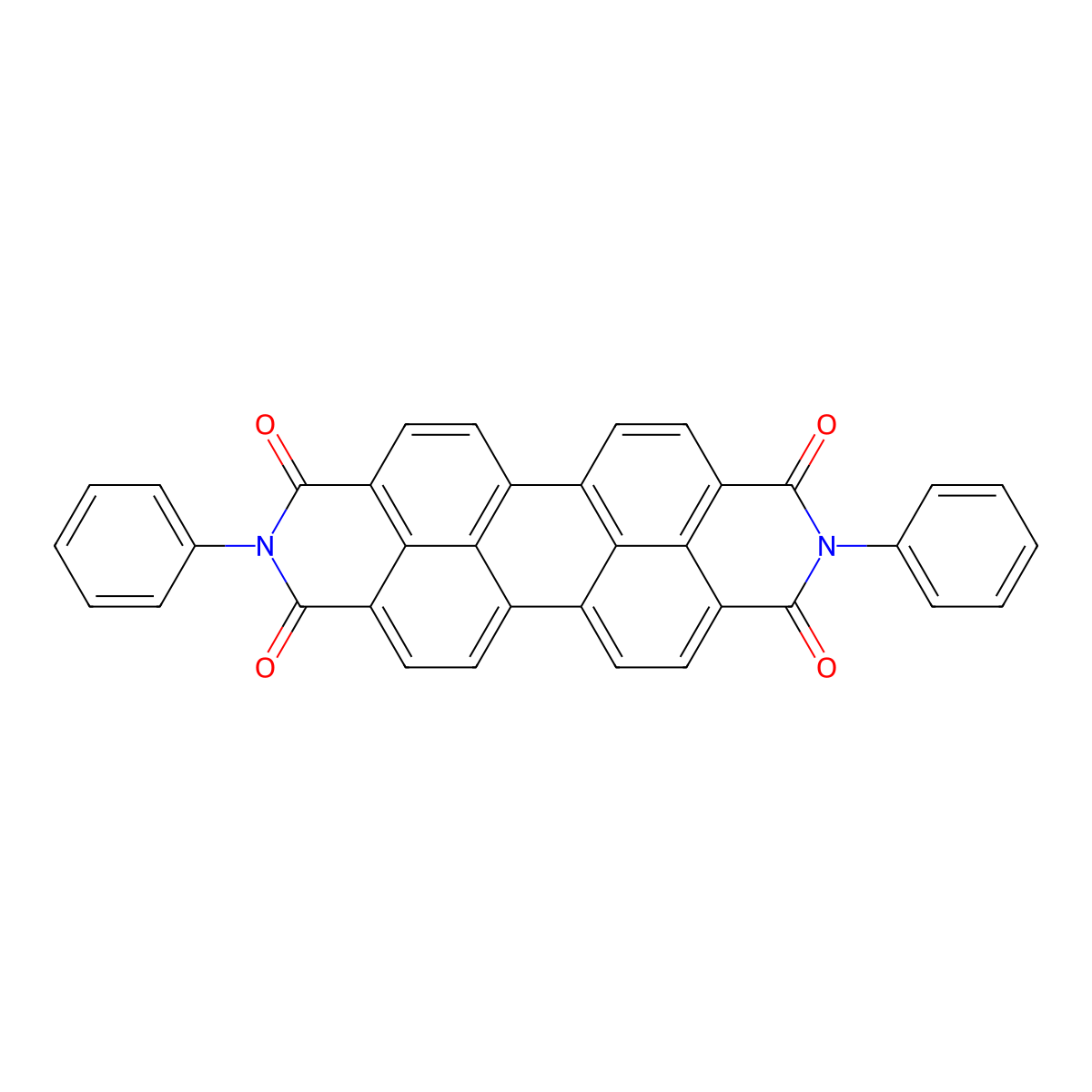 2,9-diphenylanthra[2,1,9-def:6,5,10-d'e'f']diisoquinoline-1,3,8,10(2H,9H)-tetrone molecular structure, CAS 128-65-4