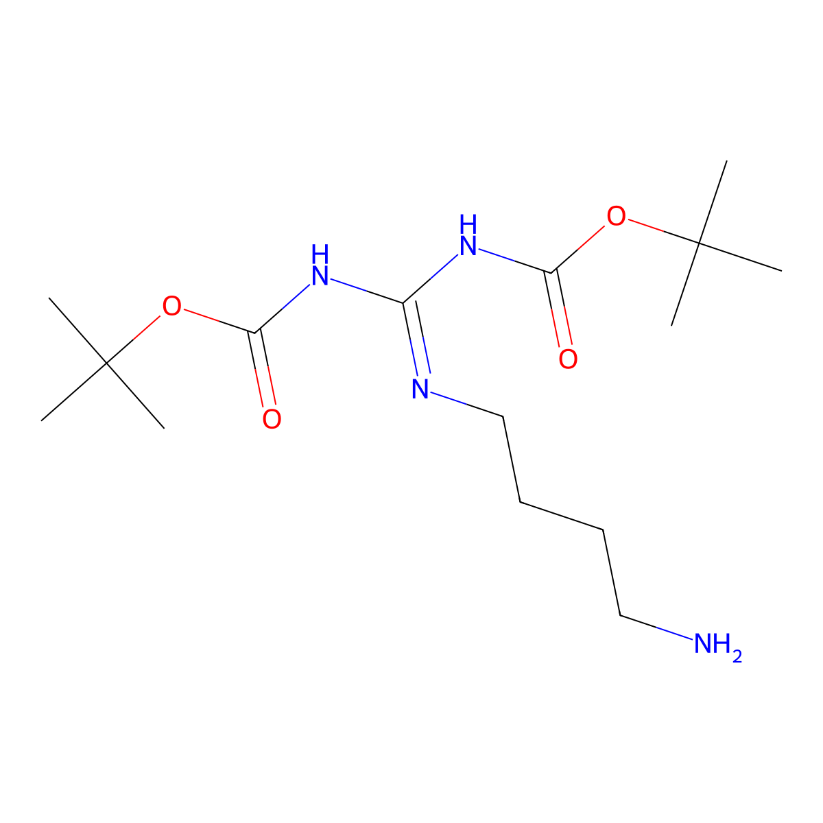 N,N'-[(4-Iminobutyl)carbgonimidoyl]bis-C,C'-bis(1,1-dimethylethyl) Ester Carbamic Acid molecular structure, CAS 128009-23-4