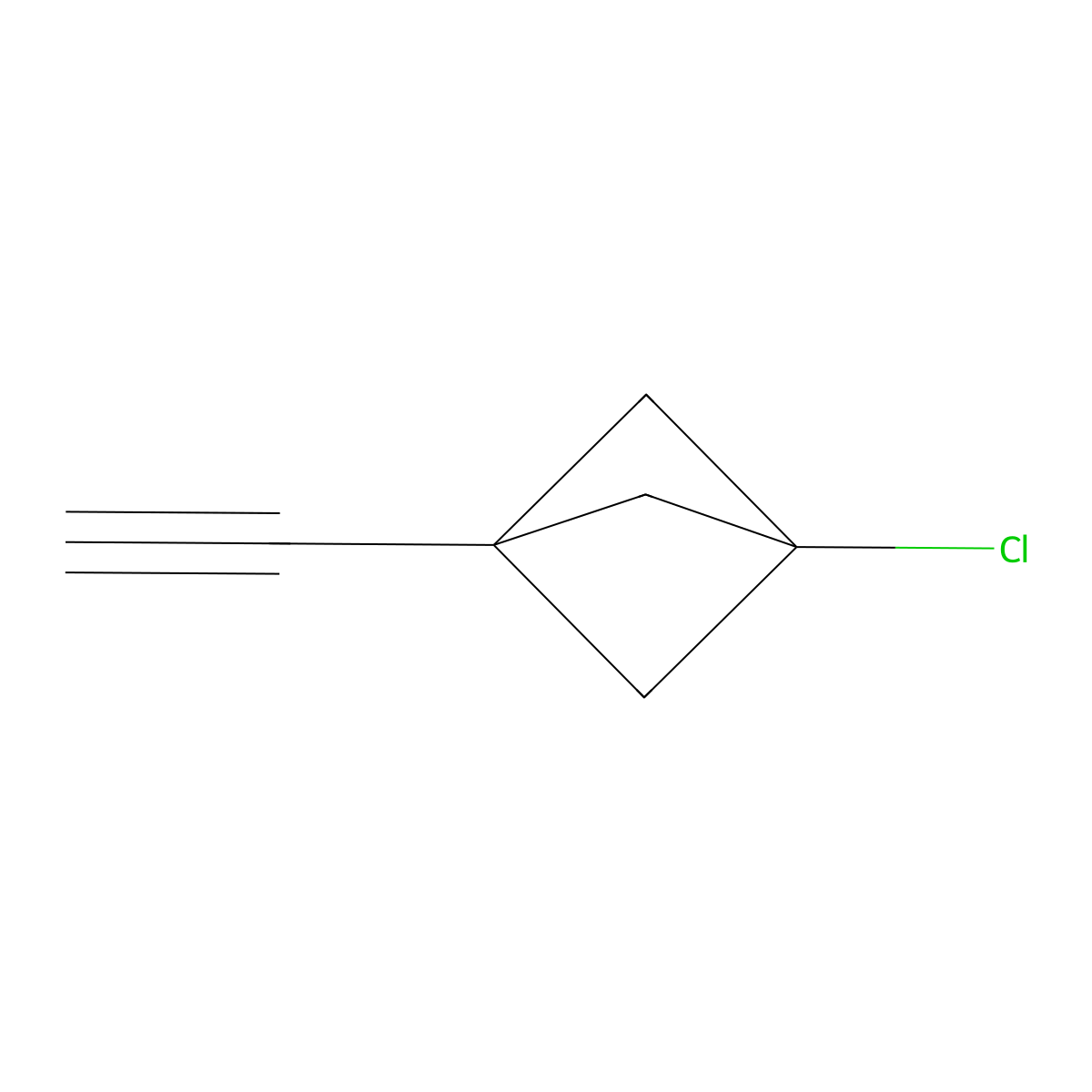 1-Chloro-3-ethynylbicyclo[1.1.1]pentane molecular structure, CAS 128010-98-0