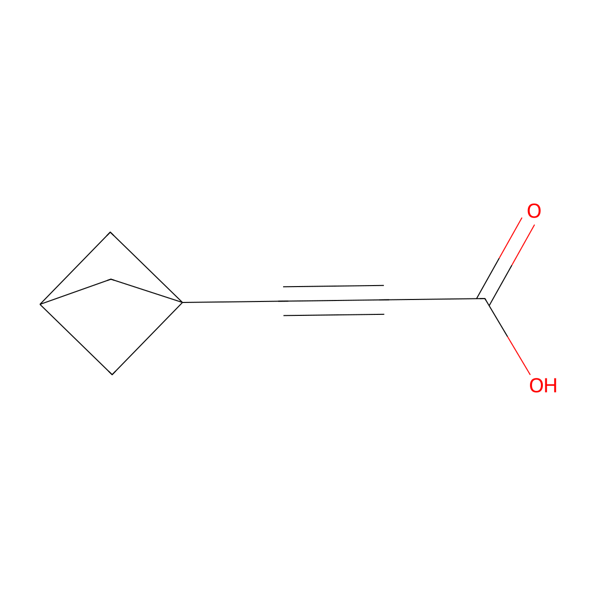 3-{Bicyclo[1.1.1]pentan-1-yl}prop-2-ynoic acid molecular structure, CAS 128011-03-0