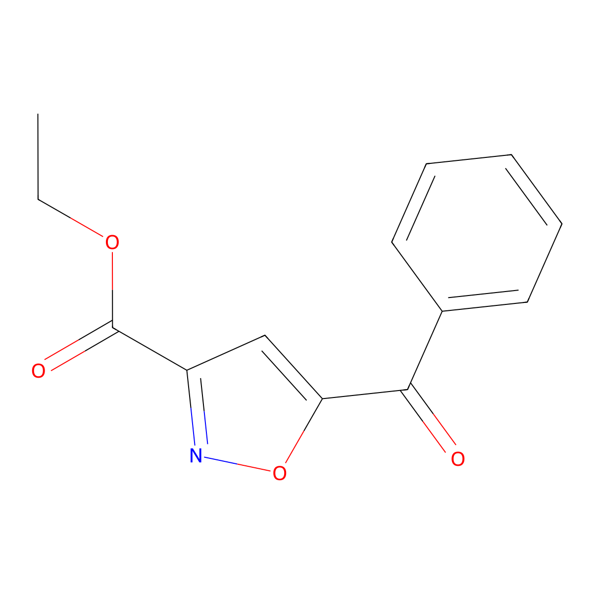 Ethyl 5-(phenylcarbonyl)isoxazole-3-carboxylate molecular structure, CAS 128015-02-1