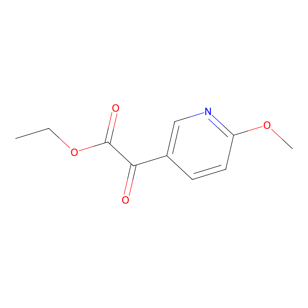 Ethyl 2-(6-Methoxy-3-pyridyl)-2-oxoacetate molecular structure, CAS 1280197-11-6