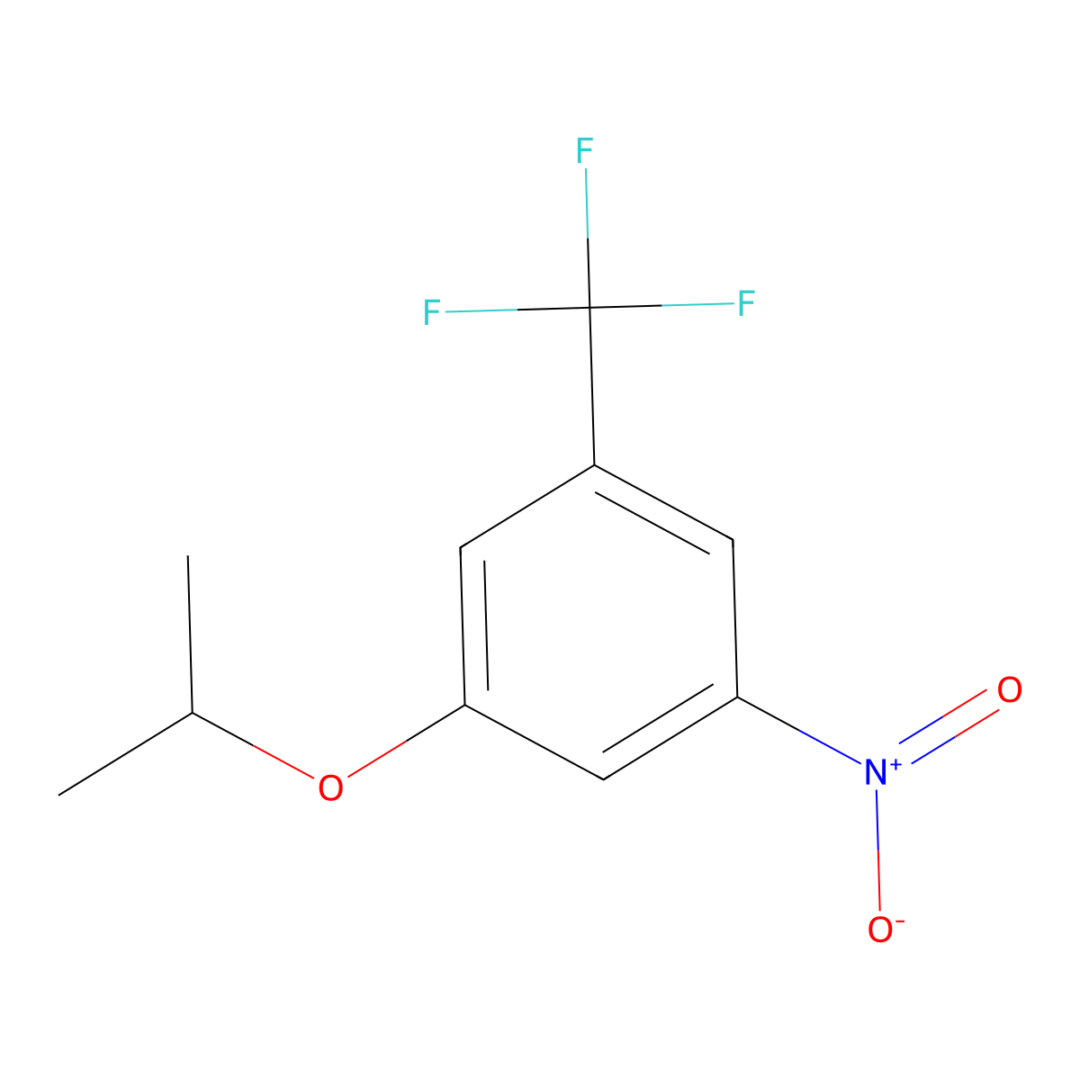 1-Nitro-3-(propan-2-yloxy)-5-(trifluoromethyl)benzene molecular structure, CAS 1280201-28-6