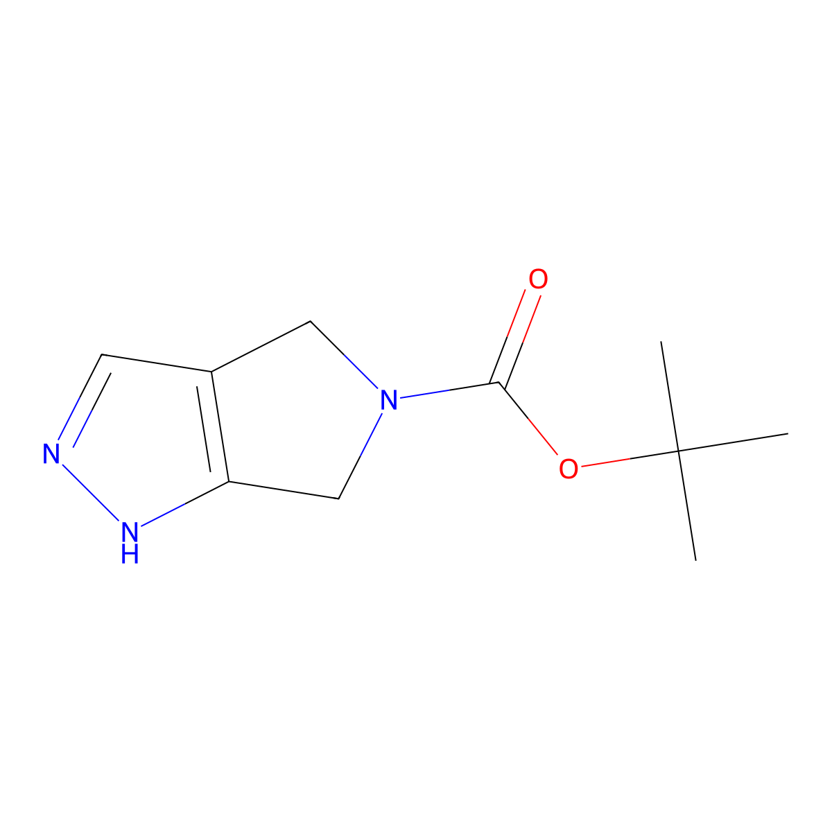 tert-Butyl 4,6-dihydropyrrolo(3,4-c)pyrazole-5(1H)-carboxylate molecular structure, CAS 1280210-79-8
