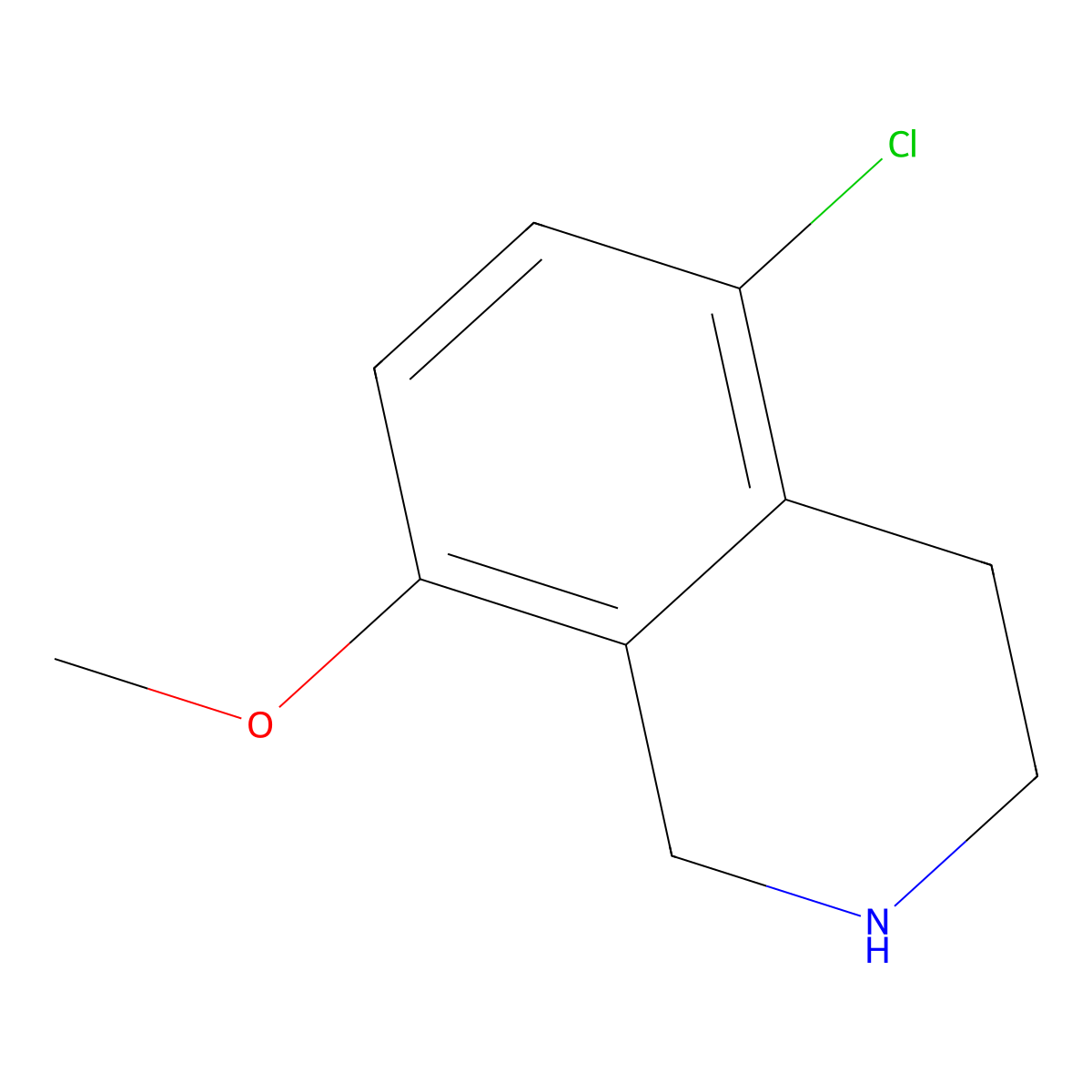 5-Chloro-8-methoxy-1,2,3,4-tetrahydroisoquinoline molecular structure, CAS 1280291-52-2