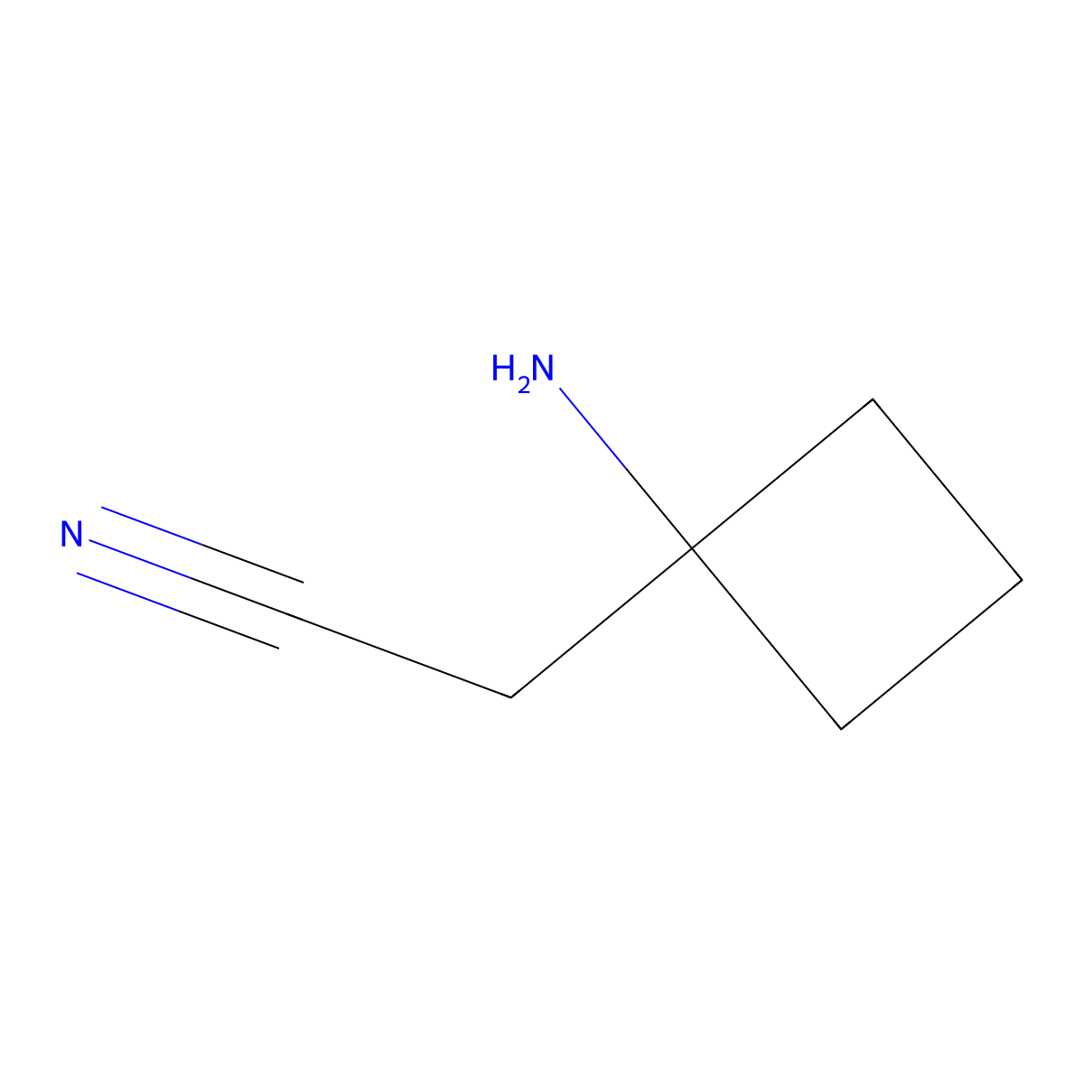 2-(1-Aminocyclobutyl)acetonitrile molecular structure, CAS 1280293-22-2